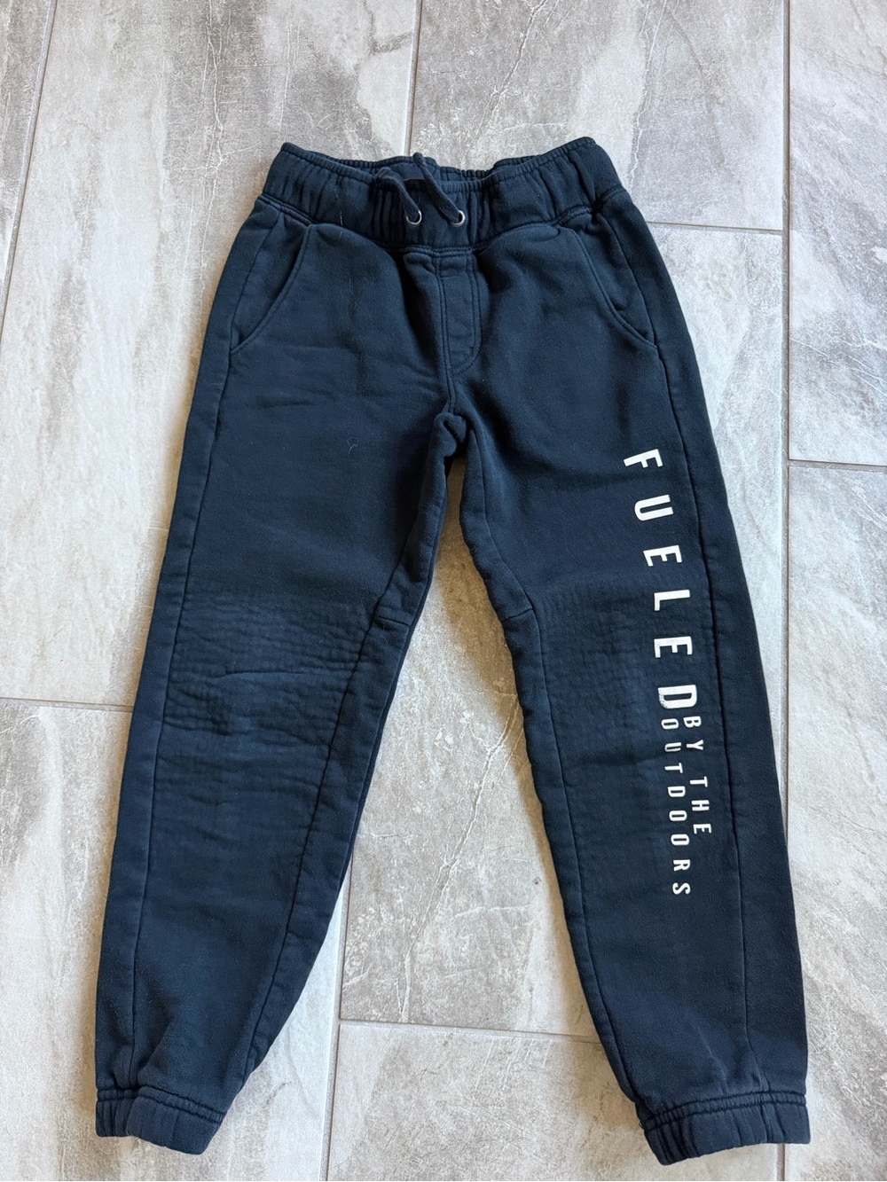 Cat & Jack Black Jogger Pants with White Logo